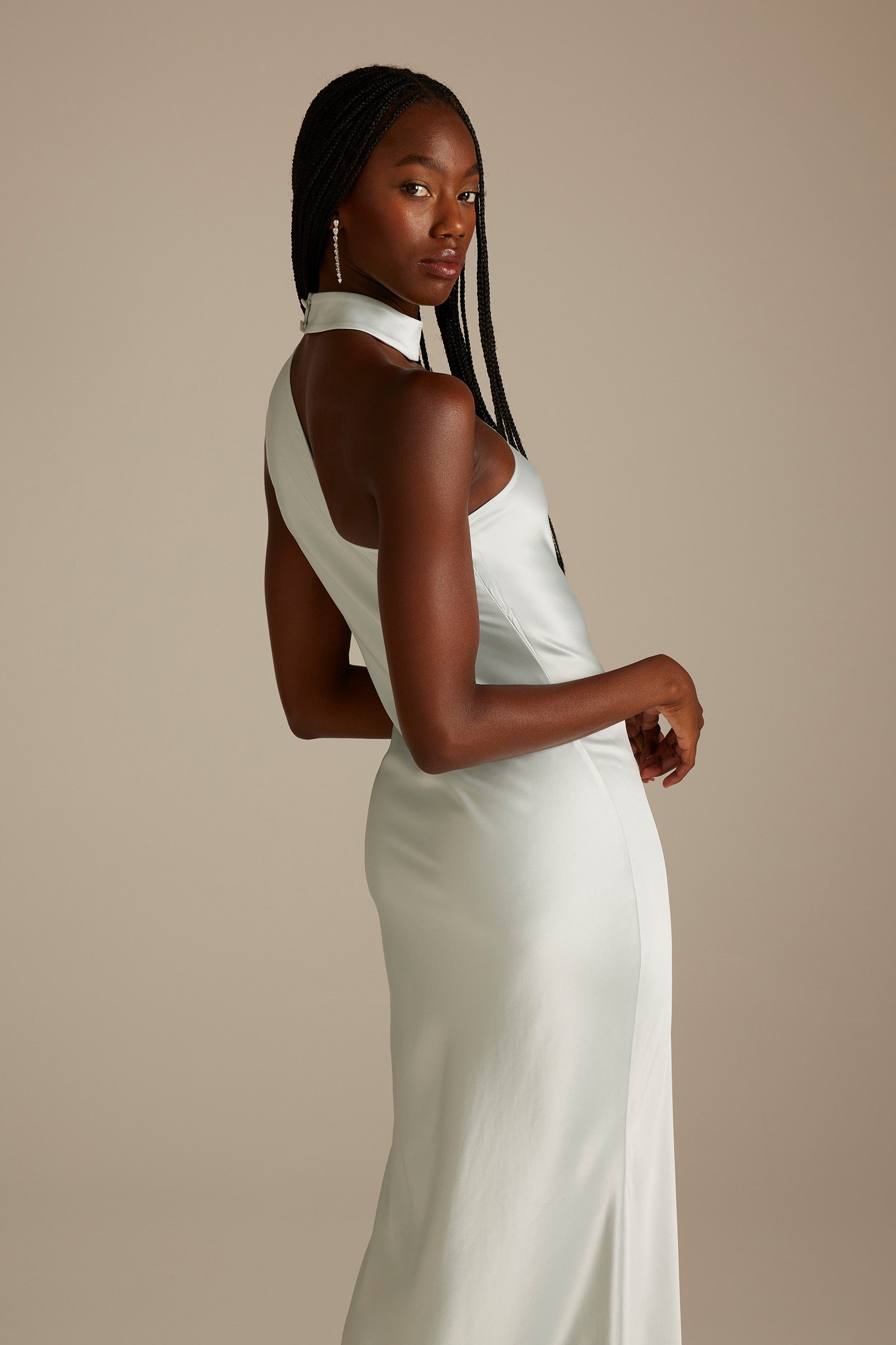 Billie back shot Blue One Shoulder Maxi Bridesmaid Dress_XS_