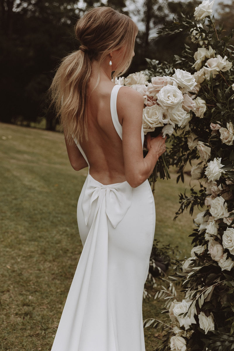 Martini Low Back Wedding Dress