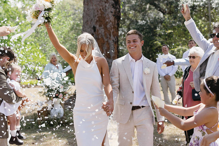 Kye and Montanah in the Goldie Gown