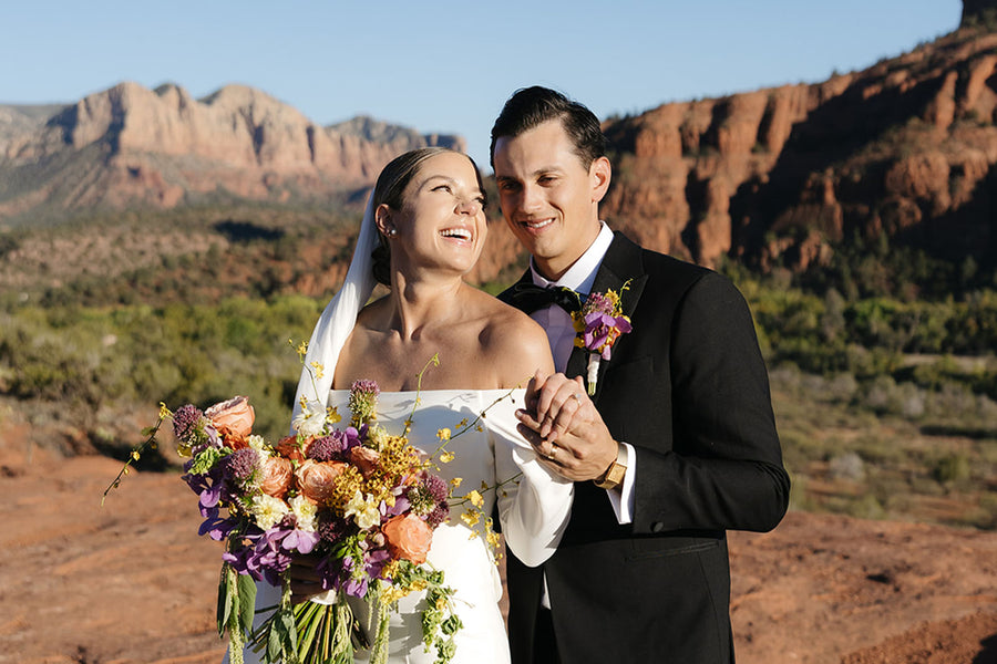 John and Molly in the Deia Gown