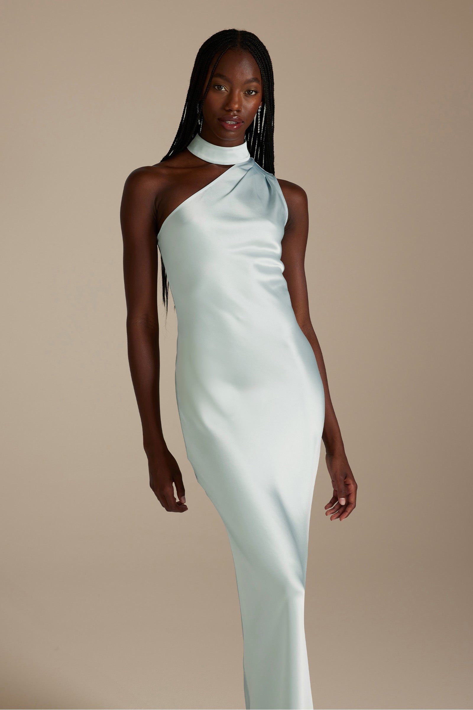 Billie Blue One Shoulder Bridesmaids Dress_XS_