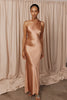 Satin rose gold bridesmaid dress_XS_