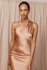 Satin rose gold bridesmaid dress_XS_