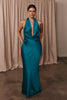 Teal halter neck bridesmaid dress_L_