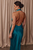 Teal halter neck bridesmaid dress_L_