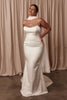 Strapless satin wedding dress_L_