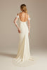 grace wedding dress backshot fill length wearing tulle sleeves