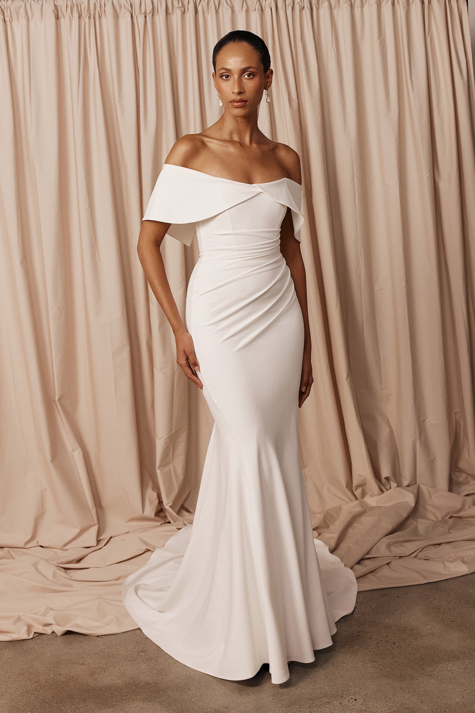 off the shoulder wedding dress nz Elegant Off-the-Shoulder A-Line Wedding Dress with Floral Lace Detailing Plus Size Size 24W