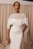 Crepe wedding dress with a bridal cape_XS_