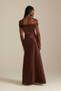 Kai Off the Shoulder Espresso Brown Bridesmaids Dress_XS_