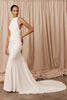Halter neck crepe wedding dress_XS_