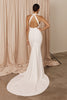 Open back crepe wedding dress_XS_