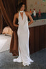 Cowl neck satin wedding dress_XS_