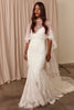 Lace wedding dress with bridal cape_XS_