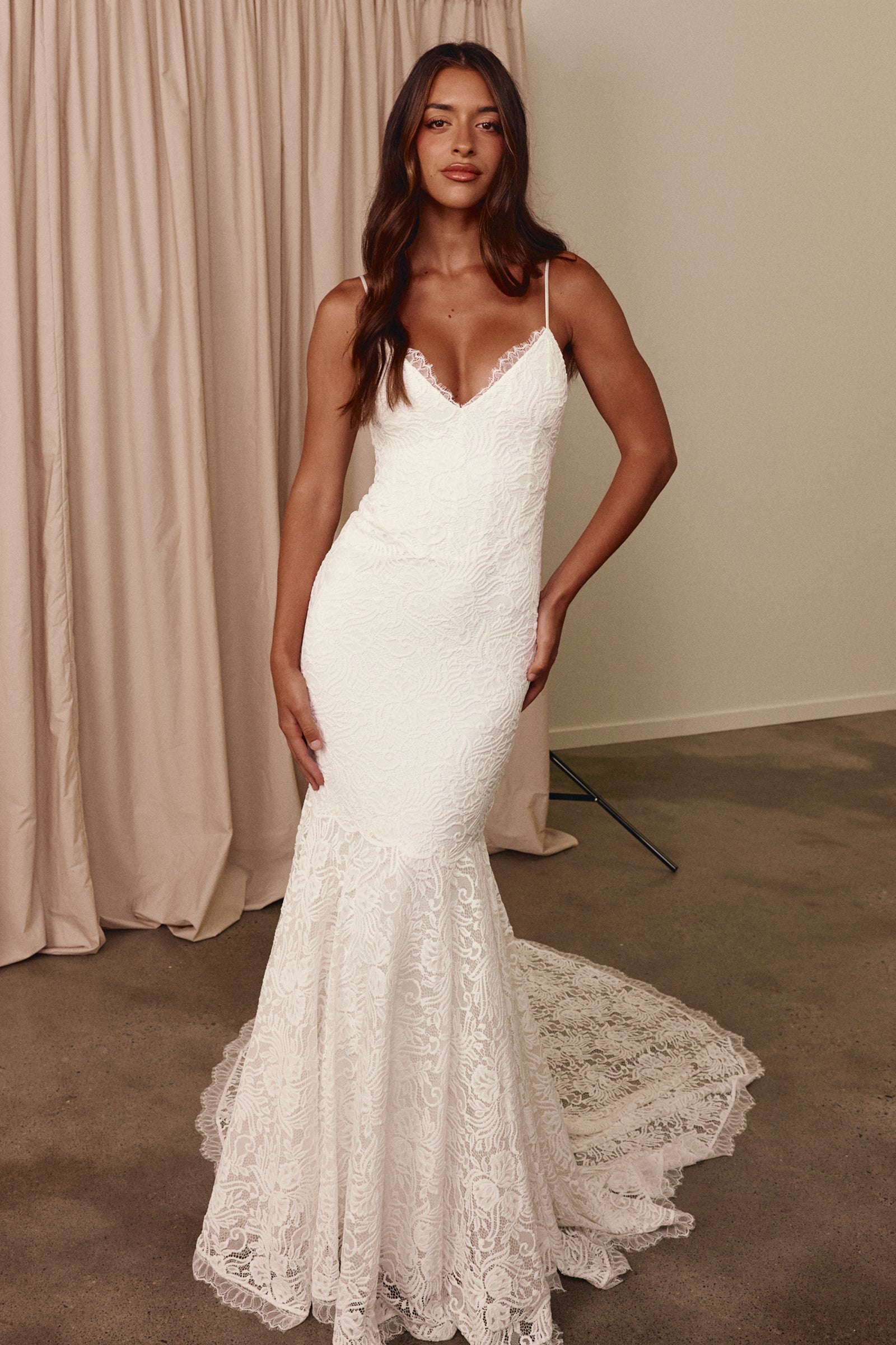 Mermaid lace wedding dress_XS_