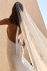 backless wedding dress with veil