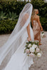 Bride wearing the Pearly Long Bridal Veil
