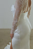 Long Sleeve Lace Bodysuit paired with a corset wedding dress